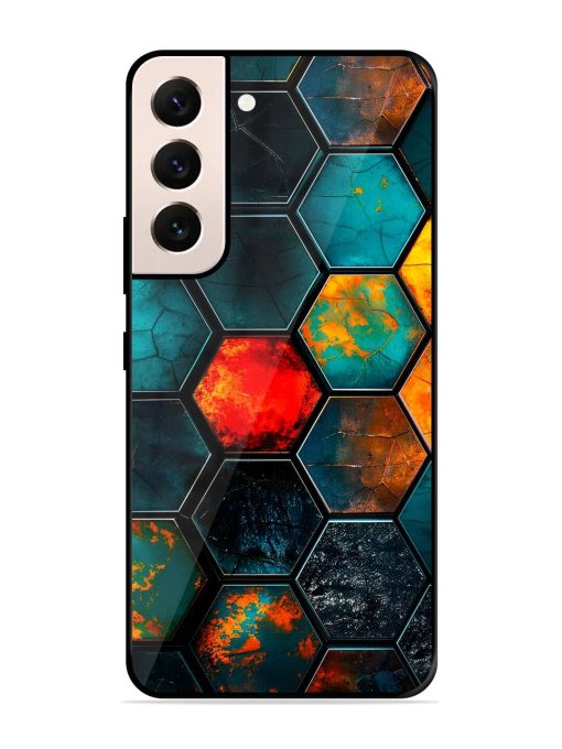 Hexagon Hive Glossy Soft Edge Case for Samsung Galaxy S21 Plus Chachhi