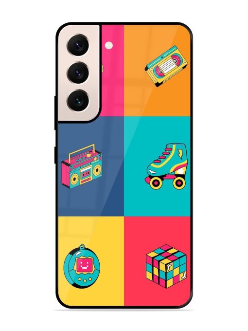 90S Throwback Grid Glossy Soft Edge Case for Samsung Galaxy S21 Plus Chachhi