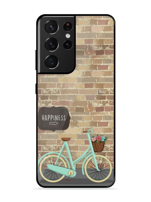 Pedaling Towards Happiness Glossy Soft Edge Case for Samsung Galaxy S21 Ultra Chachhi