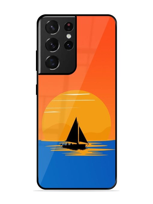 Sunset Sail Glossy Soft Edge Case for Samsung Galaxy S21 Ultra Chachhi