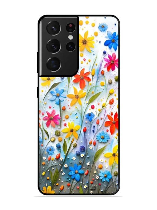 Vibrant Floral Glossy Soft Edge Case for Samsung Galaxy S21 Ultra Chachhi