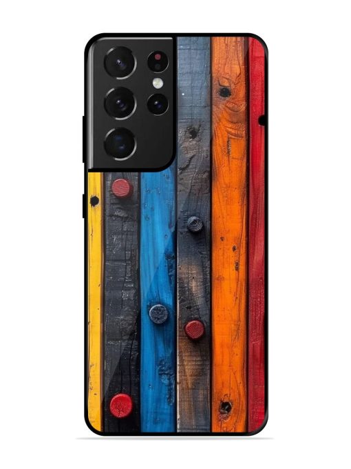 Rainbow Plank Glossy Soft Edge Case for Samsung Galaxy S21 Ultra Chachhi