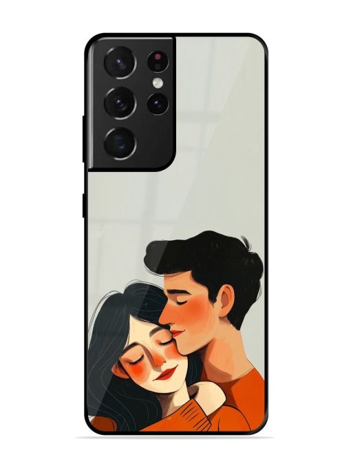 Craft Couples Glossy Soft Edge Case for Samsung Galaxy S21 Ultra Chachhi