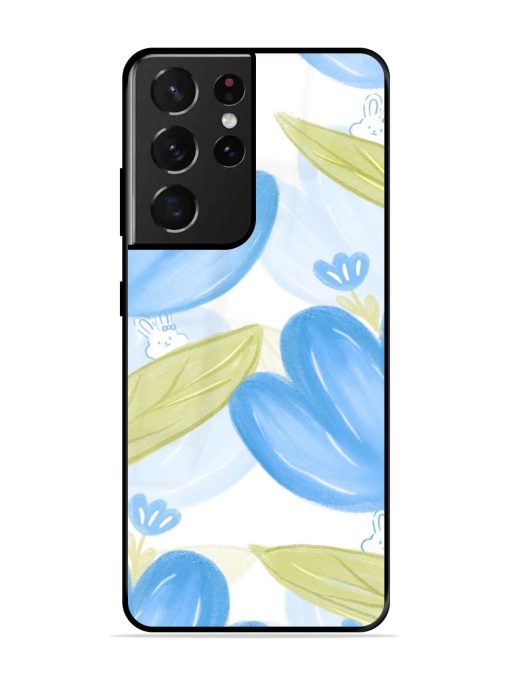 Bunny'S Blue Garden Glossy Soft Edge Case for Samsung Galaxy S21 Ultra Chachhi