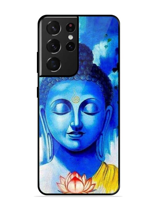 Serene Buddha With Lotus Glossy Soft Edge Case for Samsung Galaxy S21 Ultra Chachhi