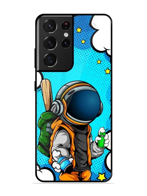 Space Graffiti Artist Glossy Soft Edge Case for Samsung Galaxy S21 Ultra Chachhi