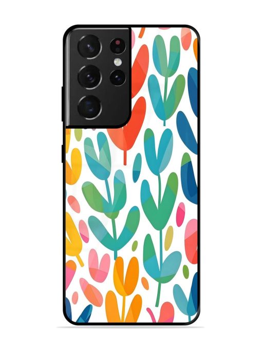 Rainbow Of Blooms Glossy Soft Edge Case for Samsung Galaxy S21 Ultra Chachhi