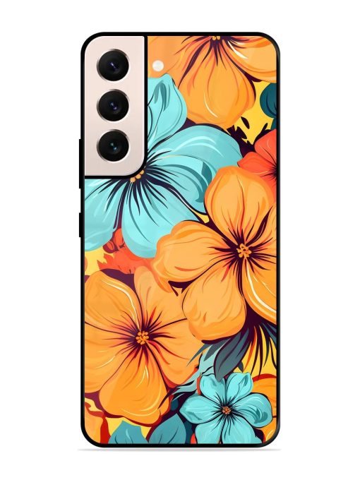 Tropical Bloom Glossy Soft Edge Case for Samsung Galaxy S22 (5G) Chachhi