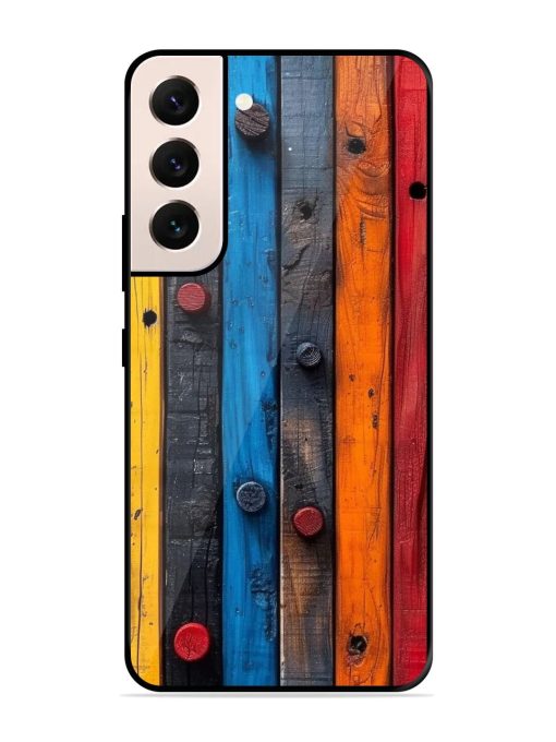 Rainbow Plank Glossy Soft Edge Case for Samsung Galaxy S22 (5G) Chachhi