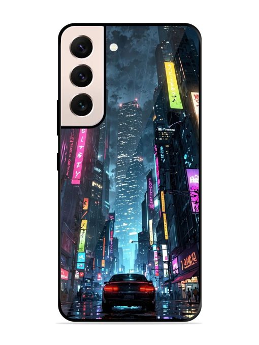 Neon Nightscape Glossy Soft Edge Case for Samsung Galaxy S22 (5G)