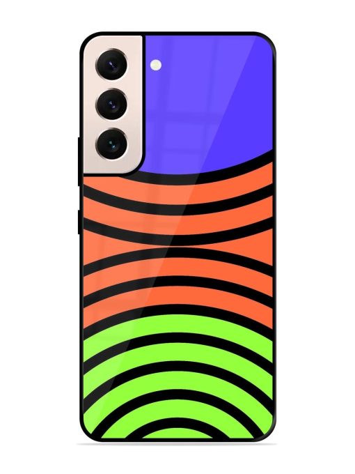 Psychedelic Stripe Symphony Glossy Soft Edge Case for Samsung Galaxy S22 (5G) Chachhi