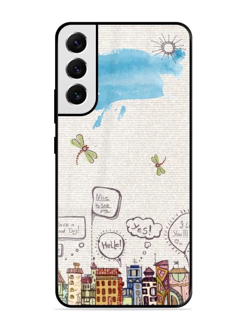 Doodle City Glossy Soft Edge Case for Samsung Galaxy S22 Plus Chachhi