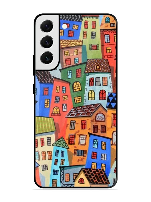 Rainbow House Glossy Soft Edge Case for Samsung Galaxy S22 Plus Chachhi