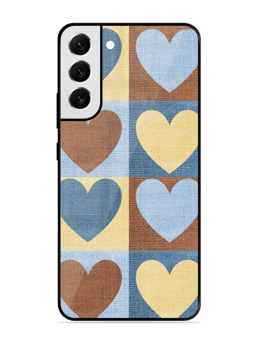 Hearts On Canvas Glossy Soft Edge Case for Samsung Galaxy S22 Plus Chachhi