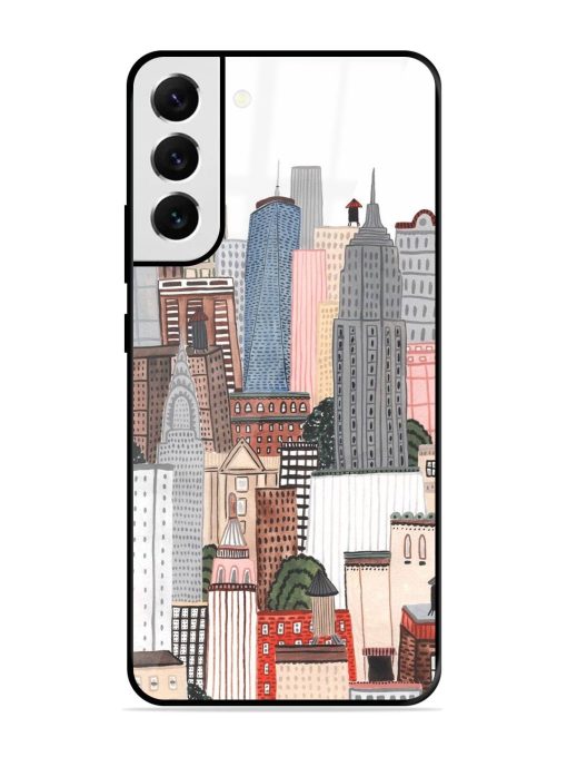 Cityscape Dreams Glossy Soft Edge Case for Samsung Galaxy S22 Plus Chachhi