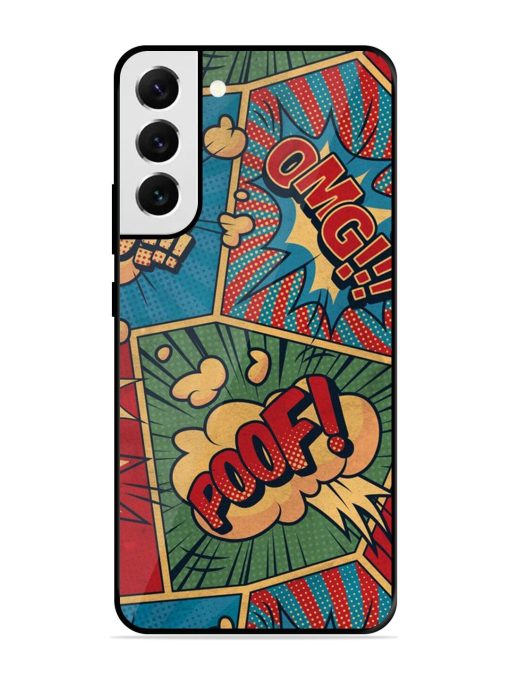 Comic Book Chaos Glossy Soft Edge Case for Samsung Galaxy S22 Plus Chachhi