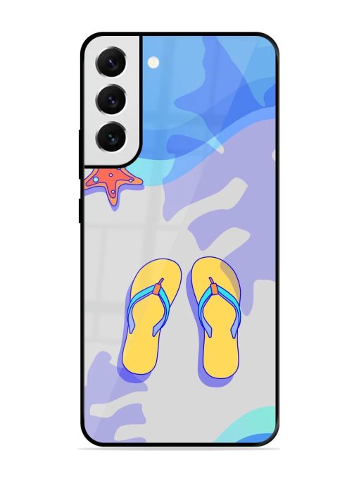 Sandy Toes And Salty Seas Glossy Soft Edge Case for Samsung Galaxy S22 Plus Chachhi