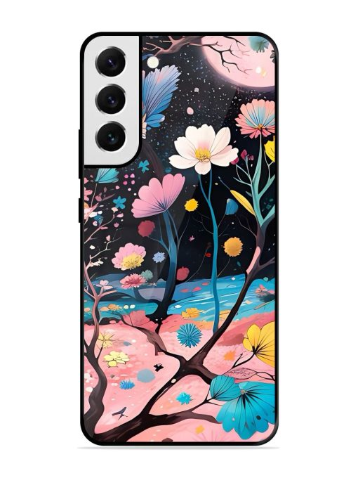 Cosmic Bloom Glossy Soft Edge Case for Samsung Galaxy S22 Plus Chachhi