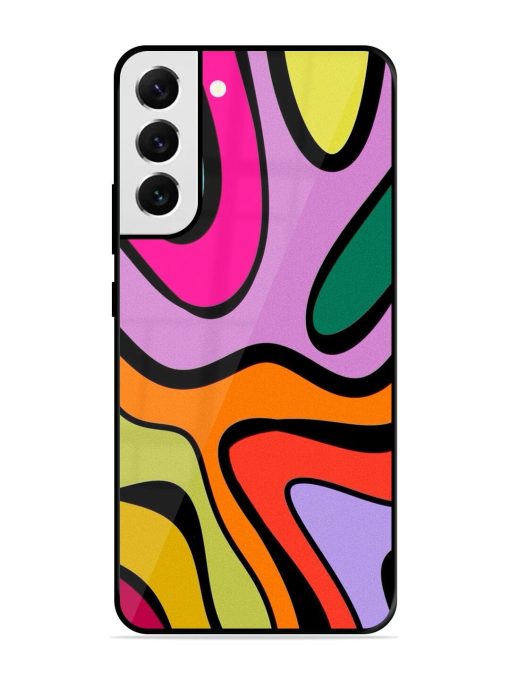 Groovy Swirls Glossy Soft Edge Case for Samsung Galaxy S22 Plus Chachhi