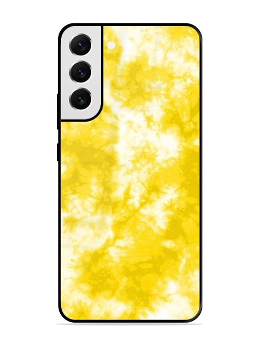 Golden Tie-Dye Twirl Glossy Soft Edge Case for Samsung Galaxy S22 Plus Chachhi