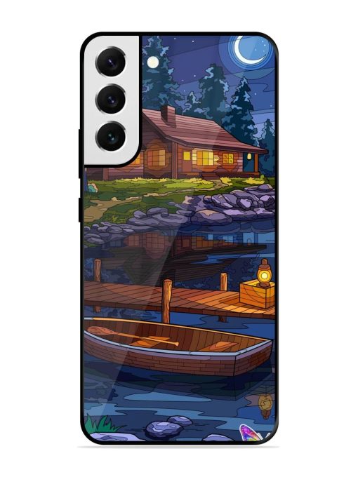 Moonlit Serenity Glossy Soft Edge Case for Samsung Galaxy S22 Plus Chachhi