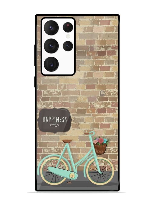 Pedaling Towards Happiness Glossy Soft Edge Case for Samsung Galaxy S22 Ultra Chachhi