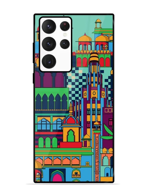 Indian Tapestry Glossy Soft Edge Case for Samsung Galaxy S22 Ultra Chachhi