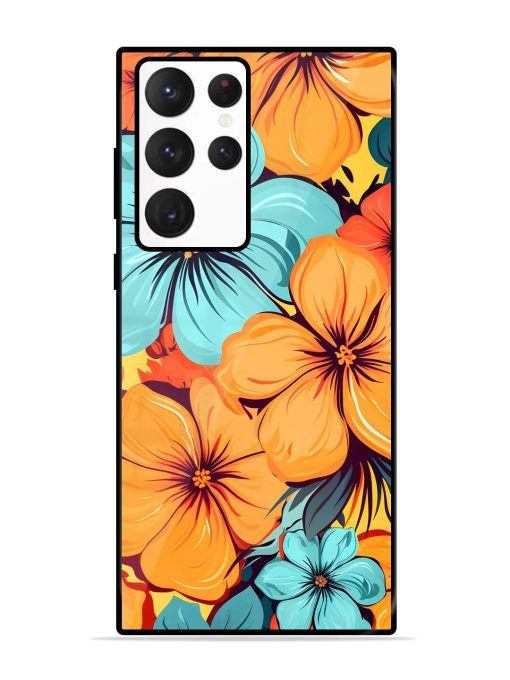 Tropical Bloom Glossy Soft Edge Case for Samsung Galaxy S22 Ultra Chachhi