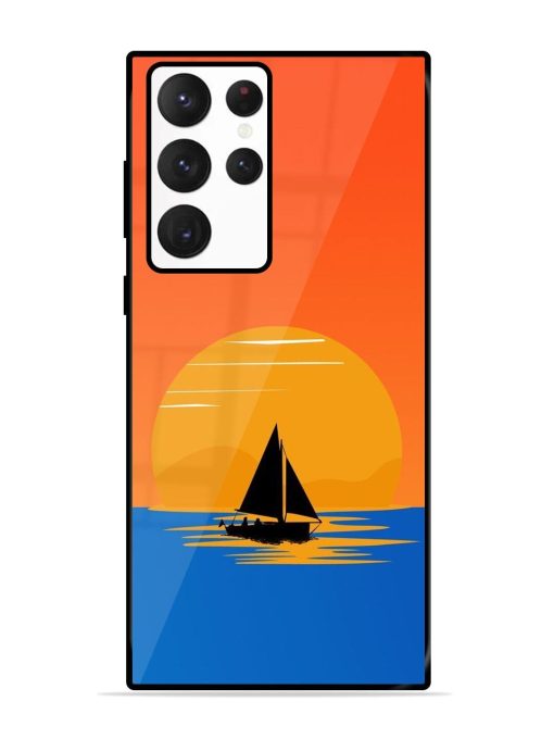 Sunset Sail Glossy Soft Edge Case for Samsung Galaxy S22 Ultra Chachhi