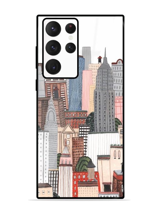 Cityscape Dreams Glossy Soft Edge Case for Samsung Galaxy S22 Ultra Chachhi