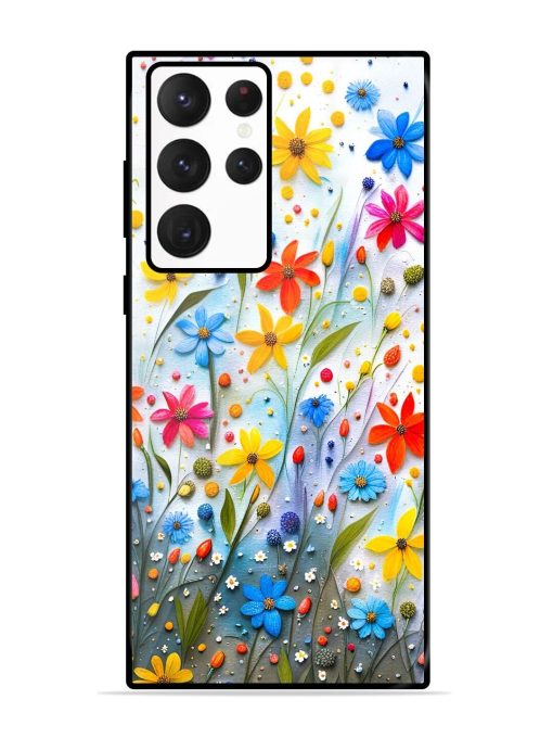 Vibrant Floral Glossy Soft Edge Case for Samsung Galaxy S22 Ultra Chachhi