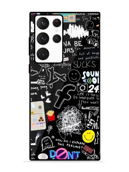 Doodle Diary Glossy Soft Edge Case for Samsung Galaxy S22 Ultra Chachhi