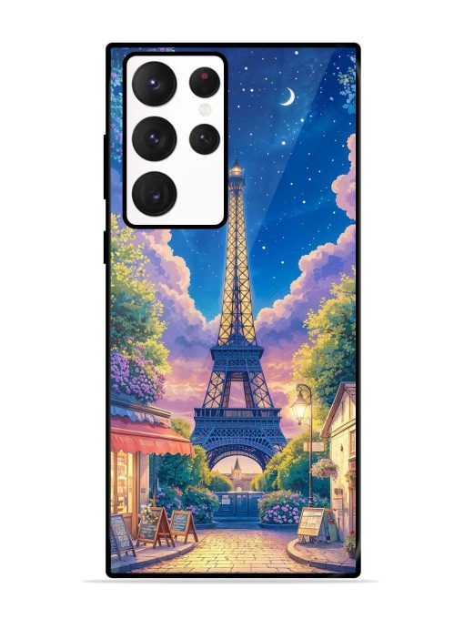 Twilight In Paris Glossy Soft Edge Case for Samsung Galaxy S22 Ultra Chachhi