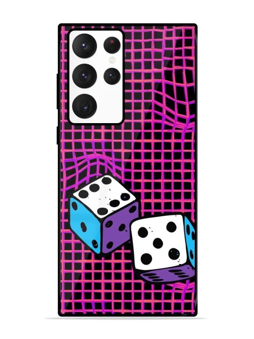 Glitched Dice Glossy Soft Edge Case for Samsung Galaxy S22 Ultra