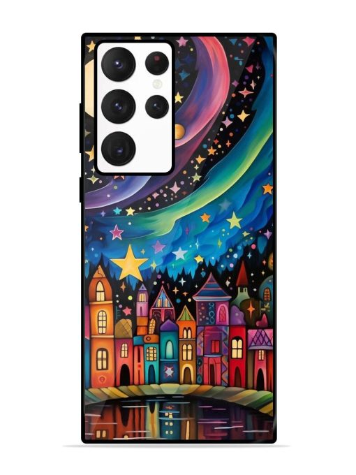 Starlit Village Glossy Soft Edge Case for Samsung Galaxy S22 Ultra Chachhi