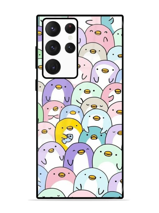 Penguin Party Glossy Soft Edge Case for Samsung Galaxy S22 Ultra Chachhi