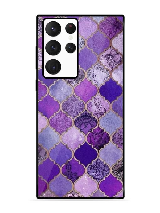 Purple Mosaic Magic Glossy Soft Edge Case for Samsung Galaxy S22 Ultra Chachhi