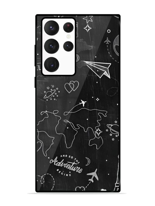 Wanderlust Sketchbook Glossy Soft Edge Case for Samsung Galaxy S22 Ultra Chachhi