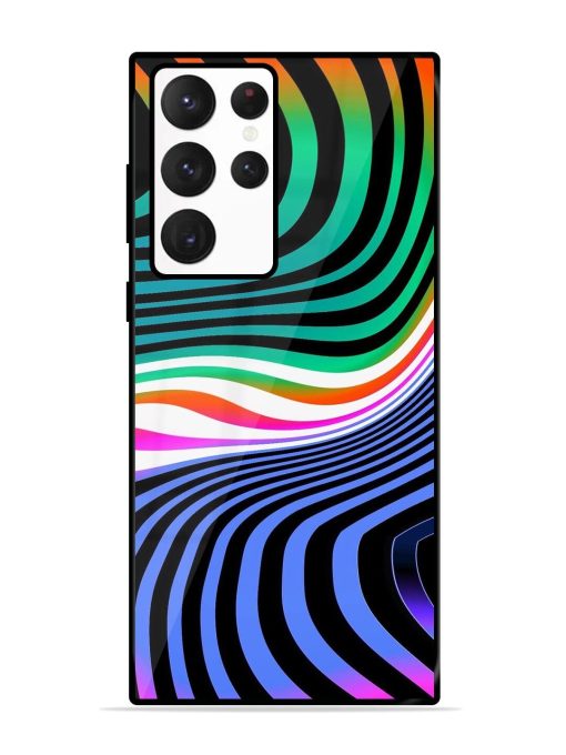 Psychedelic Waves Glossy Soft Edge Case for Samsung Galaxy S22 Ultra Chachhi