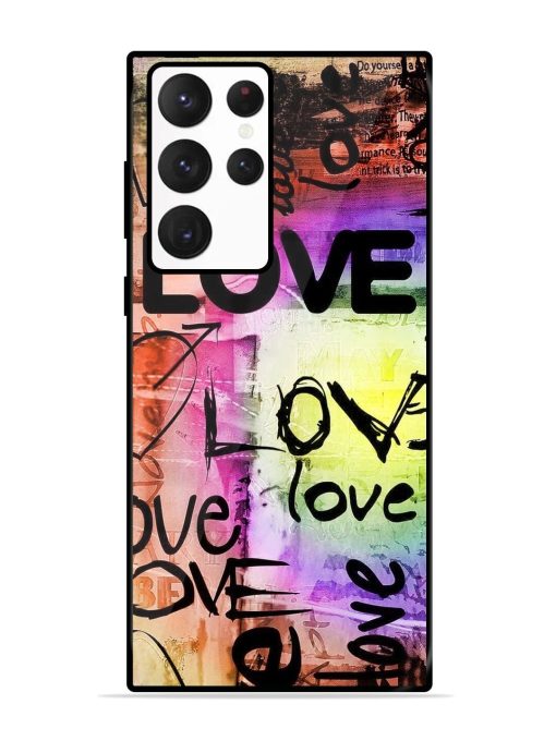 Love Graffiti Glossy Soft Edge Case for Samsung Galaxy S22 Ultra Chachhi