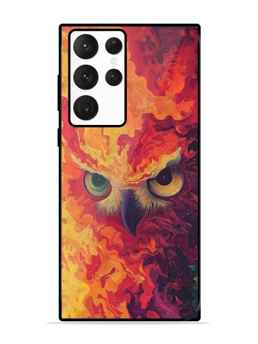 Fiery Owl Glossy Soft Edge Case for Samsung Galaxy S22 Ultra