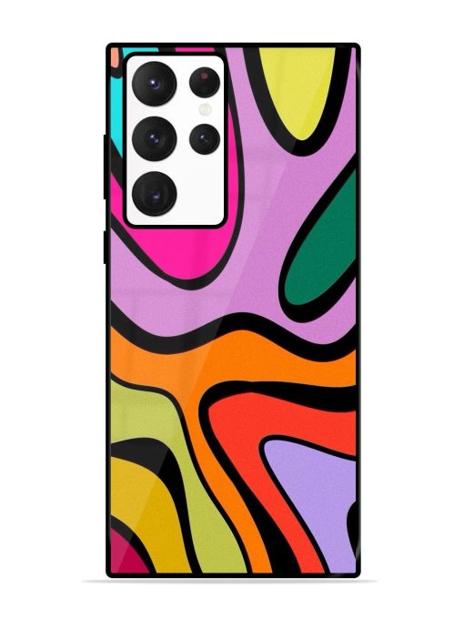 Groovy Swirls Glossy Soft Edge Case for Samsung Galaxy S22 Ultra