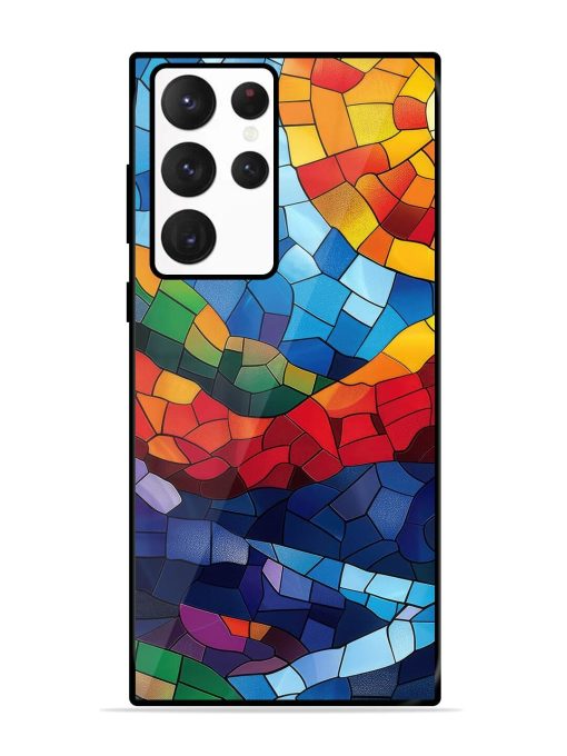 Mosaic Sunset Glossy Soft Edge Case for Samsung Galaxy S22 Ultra Chachhi