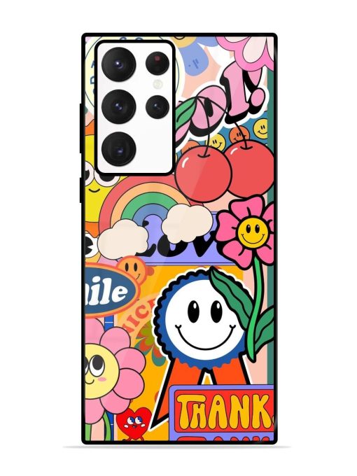 Good Times Good Vibes Glossy Soft Edge Case for Samsung Galaxy S22 Ultra Chachhi