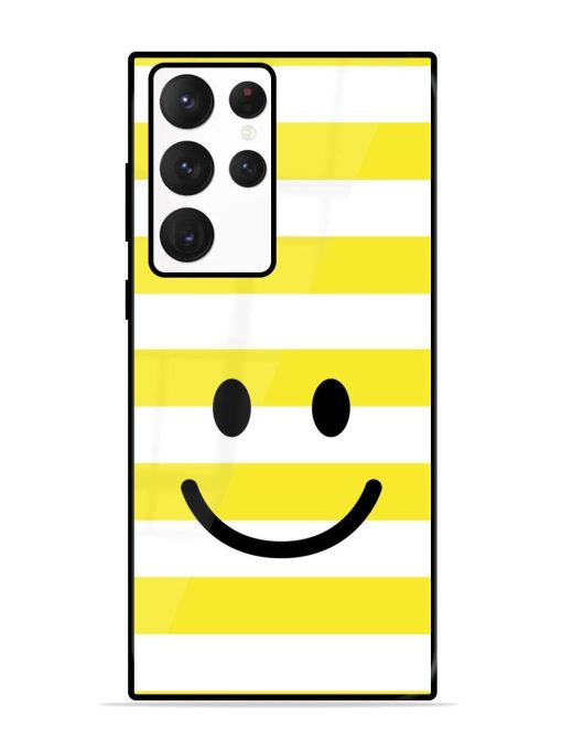 Smiling Stripes Glossy Soft Edge Case for Samsung Galaxy S22 Ultra Chachhi