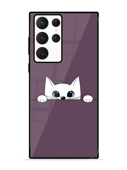 Peek-A-Boo Kitty Glossy Soft Edge Case for Samsung Galaxy S22 Ultra Chachhi