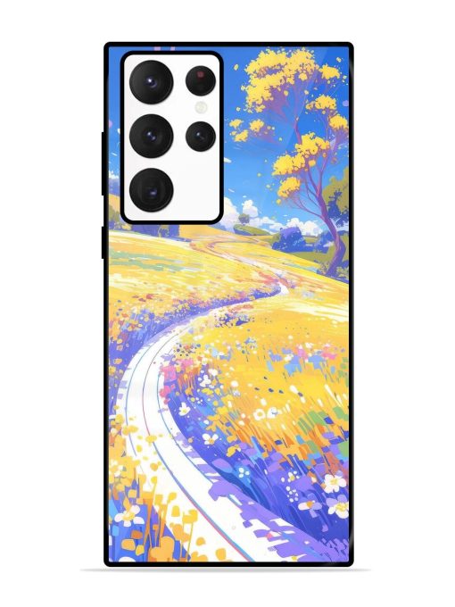 Vibrant Spring Meadow Glossy Soft Edge Case for Samsung Galaxy S22 Ultra Chachhi