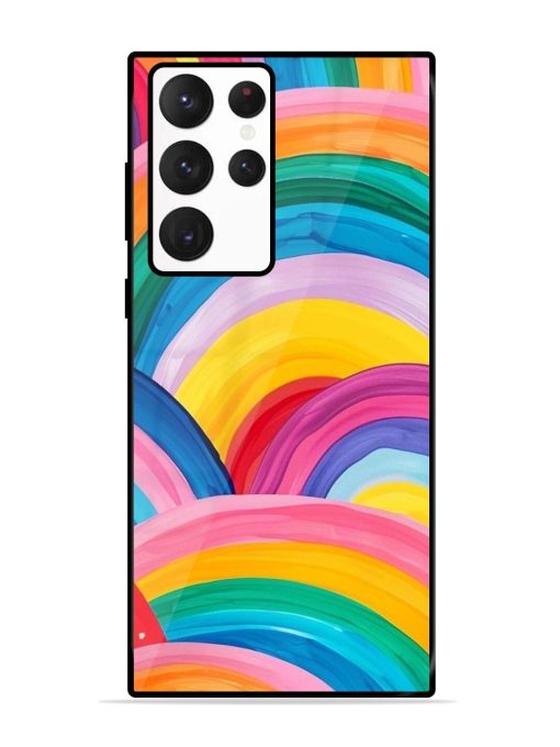 Rainbow Cascade Glossy Soft Edge Case for Samsung Galaxy S22 Ultra Chachhi