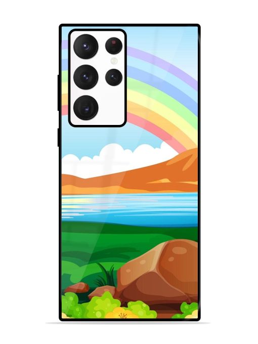 Rainbow Over The Lake Glossy Soft Edge Case for Samsung Galaxy S22 Ultra Chachhi