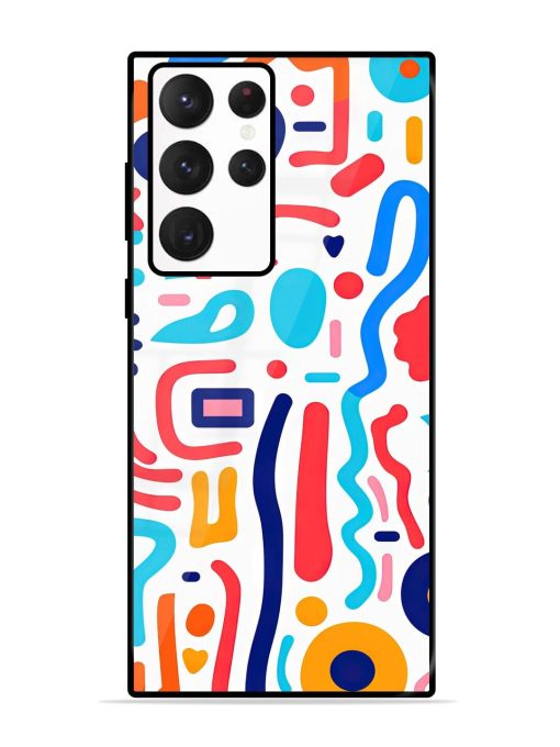 Whimsical Doodle Chaos Glossy Soft Edge Case for Samsung Galaxy S22 Ultra Chachhi